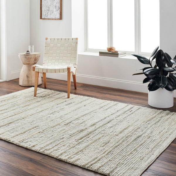 Surya Manisa Handwoven 2' X 3' New Zealand Wool Area Rug - Unique High/Low Texture, Durable & Stylish Decor Cream Nz Wool Mns2301-23