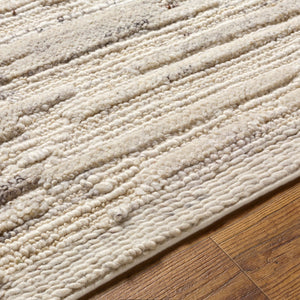Surya Manisa Handwoven 2' X 3' New Zealand Wool Area Rug - Unique High/Low Texture, Durable & Stylish Decor Cream Nz Wool Mns2301-23