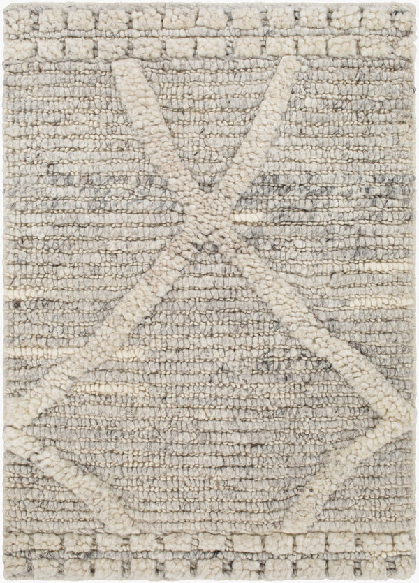 Surya Manisa Handwoven 2' X 3' New Zealand Wool Area Rug - Unique High/Low Texture, Durable & Stylish Decor Charcoal Nz Wool Mns2302-23