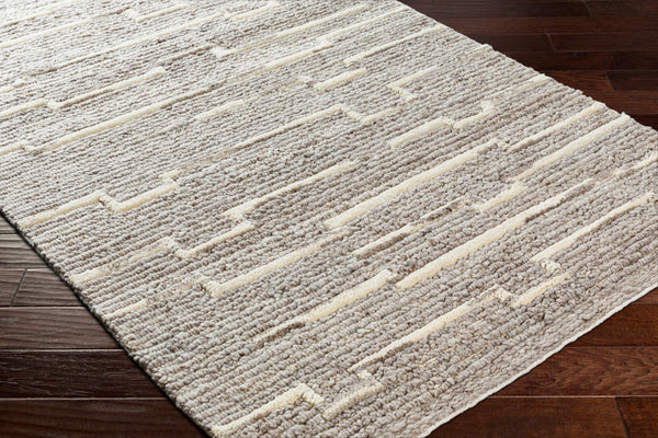 Surya Manisa Handwoven 2' X 3' New Zealand Wool Area Rug - Unique High/Low Texture, Durable & Stylish Decor Medium Gray Nz Wool Mns2303-23