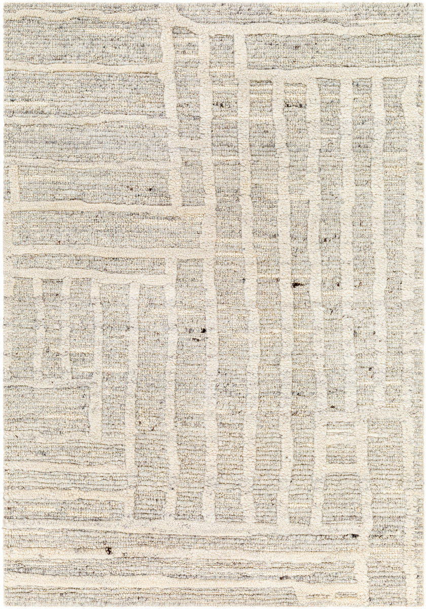 Manisa MNS-2304 9' x 12' Handmade Rug MNS2304-912  Gray, Light Slate, Charcoal, Brown, Cream, Oatmeal Surya