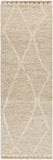 Manisa MNS-2306 2'6" x 8' Runner Handmade Rug MNS2306-268  Tan, Cream, Black Surya