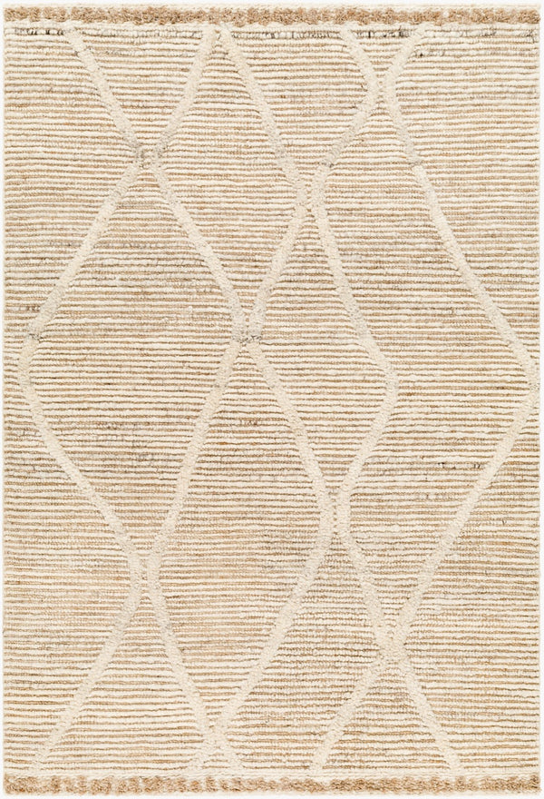 Surya Manisa Handwoven 2' X 3' New Zealand Wool Area Rug - Unique High/Low Texture, Durable & Stylish Decor Tan Nz Wool Mns2306-23