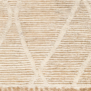 Surya Manisa Handwoven 2' X 3' New Zealand Wool Area Rug - Unique High/Low Texture, Durable & Stylish Decor Tan Nz Wool Mns2306-23
