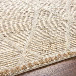 Surya Manisa Handwoven 2' X 3' New Zealand Wool Area Rug - Unique High/Low Texture, Durable & Stylish Decor Tan Nz Wool Mns2306-23