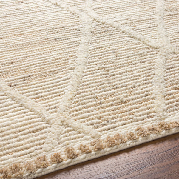 Surya Manisa Handwoven 2' X 3' New Zealand Wool Area Rug - Unique High/Low Texture, Durable & Stylish Decor Tan Nz Wool Mns2306-23