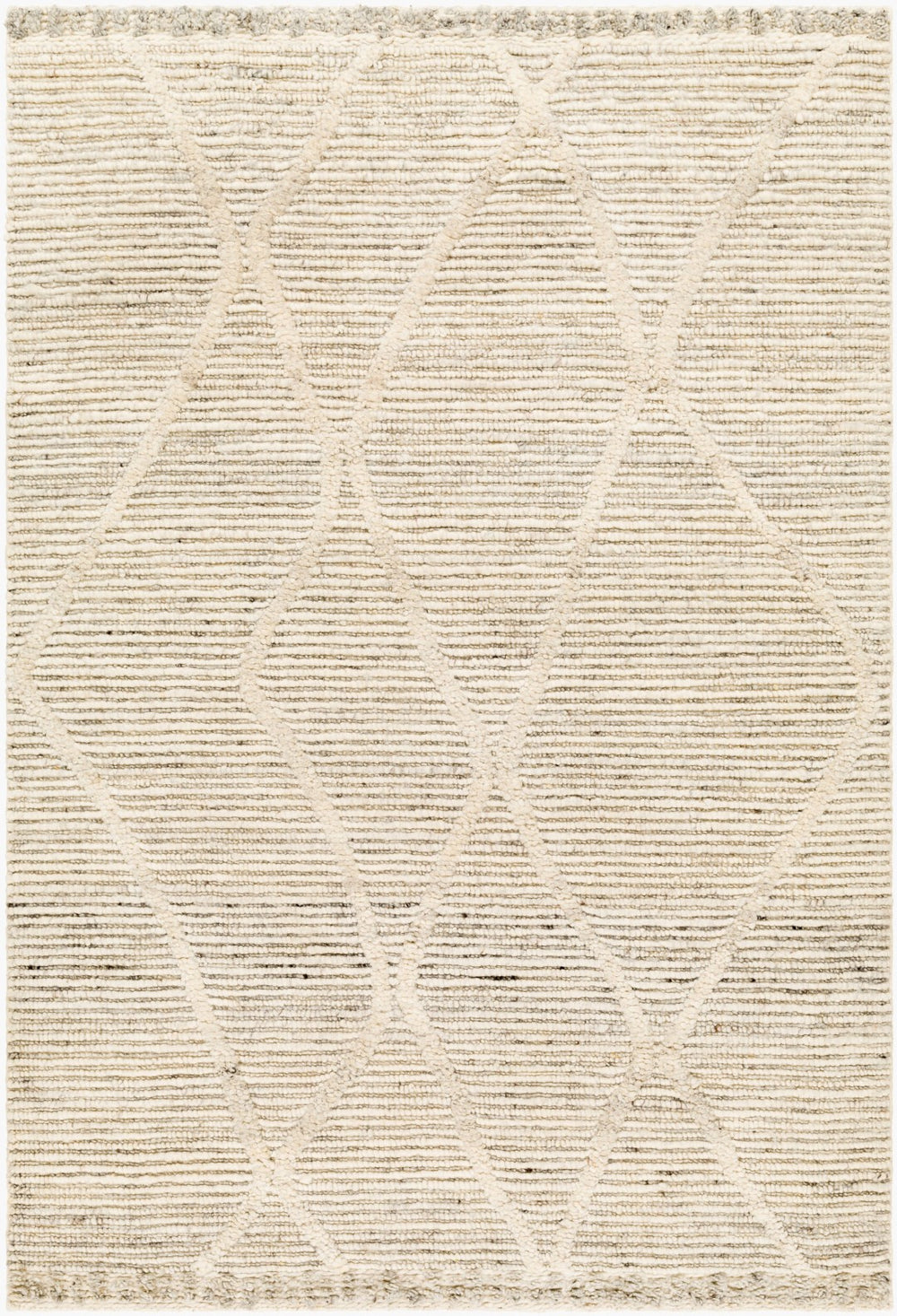 Surya Manisa Handwoven 2' X 3' New Zealand Wool Area Rug - Unique High/Low Texture, Durable & Stylish Decor Cream Nz Wool Mns2307-23