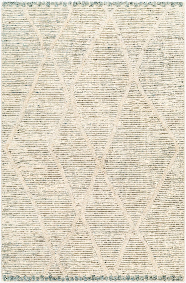 Surya Manisa Handwoven 2' X 3' New Zealand Wool Area Rug - Unique High/Low Texture, Durable & Stylish Decor Seafoam Nz Wool Mns2308-23
