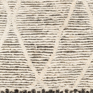 Surya Manisa Handwoven 2' X 3' New Zealand Wool Area Rug - Unique High/Low Texture, Durable & Stylish Decor Black Nz Wool Mns2309-23