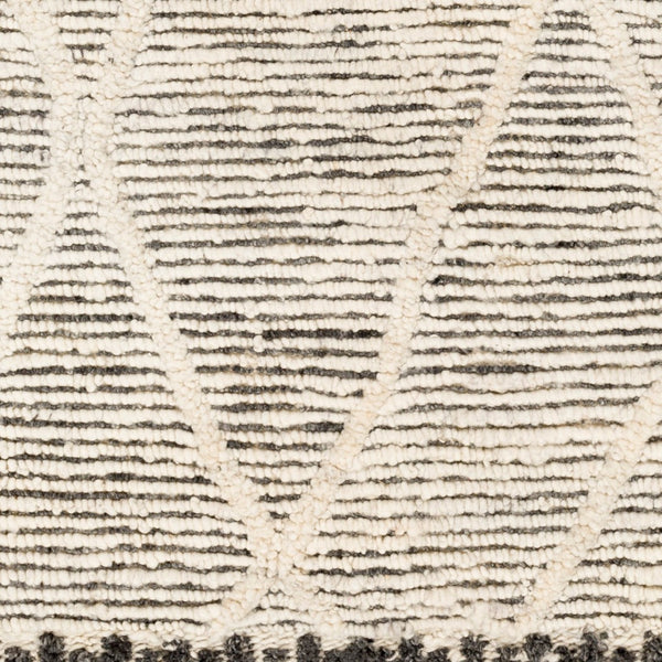 Surya Manisa Handwoven 2' X 3' New Zealand Wool Area Rug - Unique High/Low Texture, Durable & Stylish Decor Black Nz Wool Mns2309-23