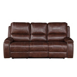 English Elm Steve Silver - Keily - Manual Reclining Sofa - Dark Brown