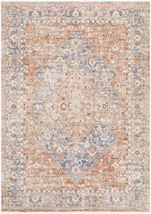 Livabliss Montreux Traditional Medallion Polyester Area Rug with Fringe for Living Dining Rooms Light Gray, Ivo 9' x 12'4" MNX2307-9124