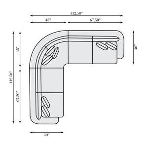 Bernhardt Bernhardt Jules Sectional With Sculpted Curved Silhouette, Plush Seating And Tailored Pillows For Luxe Comfort - Made to Order Beige 112.5" W x 112.5" D x 31.25" H K2082