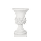 Christopher Knight Home® - Noble House - Calliope Outdoor Traditional Roman Chalice Garden Urn Planter with Floral Accents, Antique White