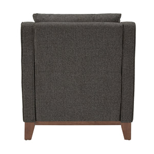 Homelegance By Top-Line Kramer Fabric Chair with Down Feather Cushions Black Polyester