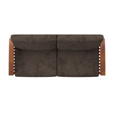 Homelegance By Top-Line Parcell Mission-Style Wood Sofa Brown Rubberwood