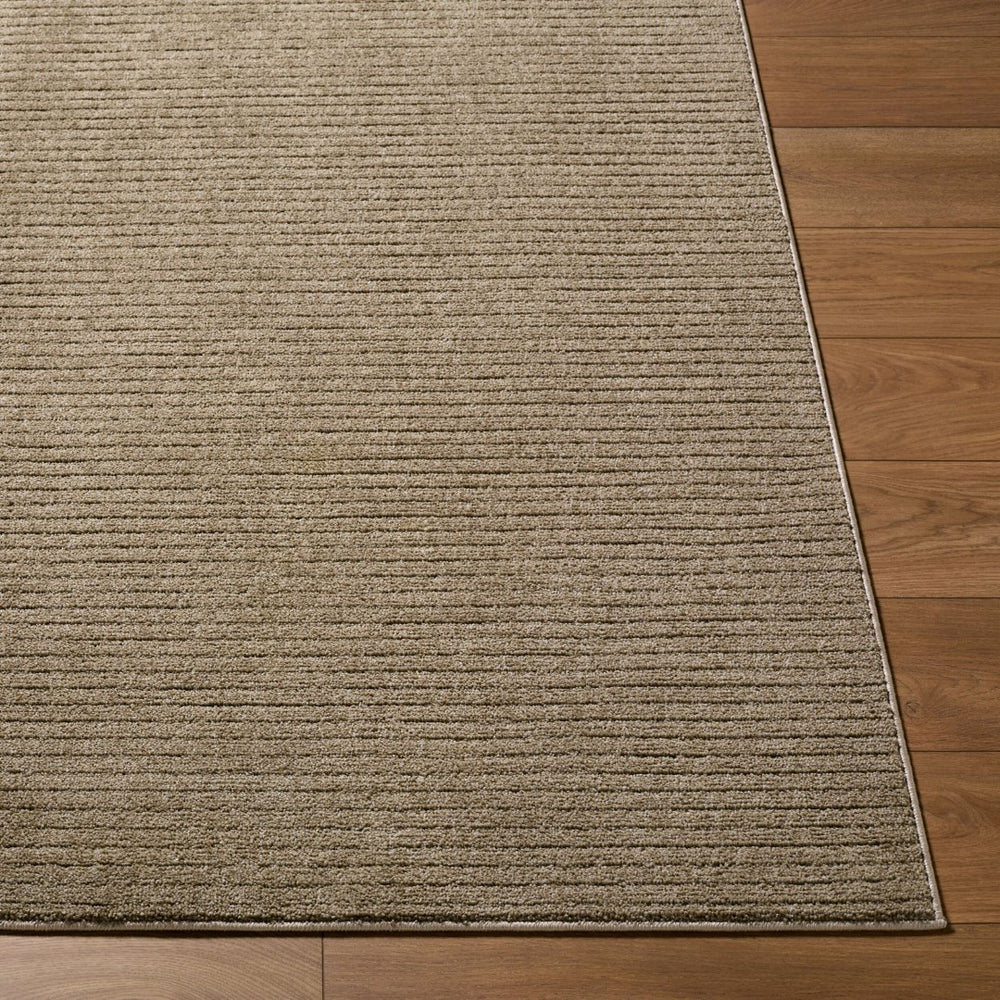 Livabliss Maribor Geometric Minimalist Polyester Area Rug for Modern Living and Dining Spaces Dark Brown 5'3" x 7' MOB2303-537