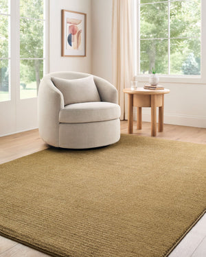Livabliss Maribor Minimalist Polyester Area Rug for Living Rooms and Home Offices Amber 5'3" x 7' MOB2305-537