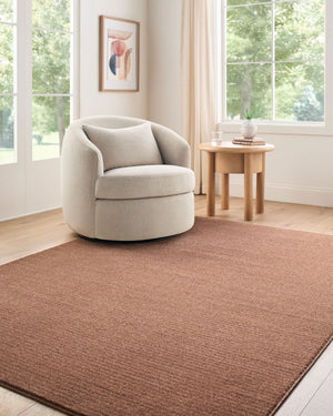 Livabliss Maribor Geometric Polyester Area Rug Turkish Woven Modern Living Room Floor Accent Burnt Orange 5'3" x 7' MOB2308-537