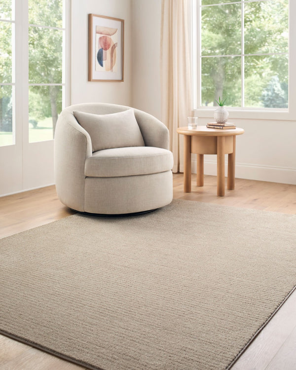 Livabliss Maribor Minimalist Polyester Area Rug Woven in Turkey for Modern Living Spaces Tan 6'7" x 9' MOB2309-679