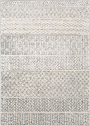 Livabliss Monaco Moc-2304 Global Geometric Polypropylene Accent Rug for Entryway or Bedroom Silver Gray, Gr 6'7" x 9'6" MOC2304-6796