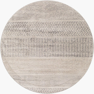 Livabliss Monaco Moc-2304 Global Geometric Polypropylene Accent Rug for Entryway or Bedroom Silver Gray, Gr 5'3" x 5'3" MOC2304-53RD