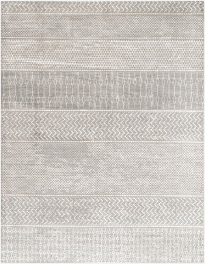 Livabliss Monaco Moc-2304 Global Geometric Polypropylene Accent Rug for Entryway or Bedroom Silver Gray, Gr 7'10" x 10'2" MOC2304-710103
