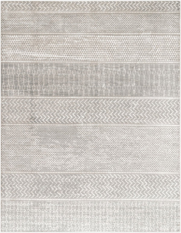 Livabliss Monaco Moc-2304 Global Geometric Polypropylene Accent Rug for Entryway or Bedroom Silver Gray, Gr 7'10" x 10'2" MOC2304-710103