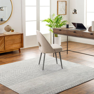 Livabliss Monaco Moc-2304 Global Geometric Polypropylene Accent Rug for Entryway or Bedroom Silver Gray, Gr 7'10" x 10'2" MOC2304-710103