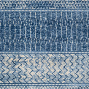 Livabliss Monaco Moroccan Lattice Polypropylene Area Rug for Entryways and Bohemian Interiors Denim, Navy 8'10" x 12'4" MOC2305-810123