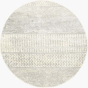 Livabliss Monaco Moroccan Geometric Polypropylene Area Rug for Entryway Bathroom or Bedroom Floor Silver Gray, Gr 2' x 2'11" MOC2306-23