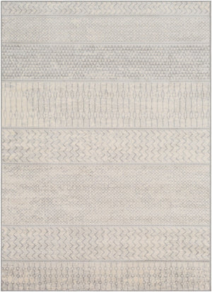 Livabliss Monaco Moroccan Geometric Polypropylene Area Rug for Entryway Bathroom or Bedroom Floor Silver Gray, Gr 5'3" x 7'3" MOC2306-5373