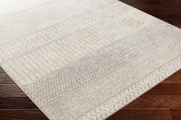 Livabliss Monaco Moroccan Geometric Polypropylene Area Rug for Entryway Bathroom or Bedroom Floor Silver Gray, Gr 2' x 2'11" MOC2306-23