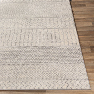 Livabliss Monaco Moroccan Geometric Polypropylene Area Rug for Entryway Bathroom or Bedroom Floor Silver Gray, Gr 2' x 2'11" MOC2306-23