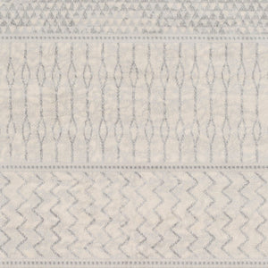 Livabliss Monaco Moroccan Geometric Polypropylene Area Rug for Entryway Bathroom or Bedroom Floor Silver Gray, Gr 2' x 2'11" MOC2306-23