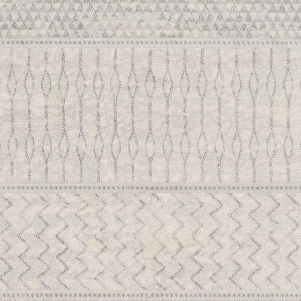 Livabliss Monaco Moroccan Geometric Polypropylene Area Rug for Entryway Bathroom or Bedroom Floor Silver Gray, Gr 2' x 2'11" MOC2306-23