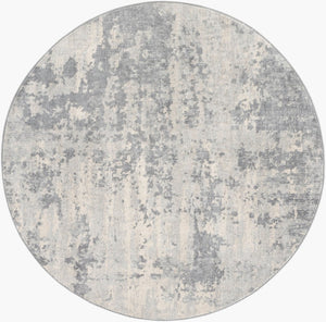 Livabliss Monaco Polypropylene Area Rug Turkish Woven Minimalist Accent for Entryways Bedrooms Silver Gray, Gr 5'3" x 5'3" MOC2311-53RD