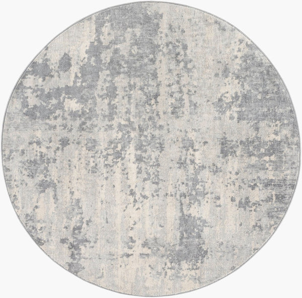 Livabliss Monaco Polypropylene Area Rug Turkish Woven Minimalist Accent for Entryways Bedrooms Silver Gray, Gr 5'3" x 5'3" MOC2311-53RD