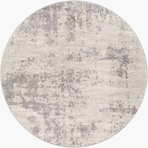 Livabliss Monaco Polypropylene Area Rug Turkish Woven Minimalist Accent for Entryways Bedrooms Silver Gray, Gr 6'7" x 6'7" Round MOC2311-67RD