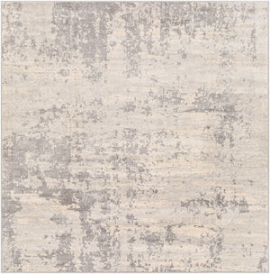 Livabliss Monaco Polypropylene Area Rug Turkish Woven Minimalist Accent for Entryways Bedrooms Silver Gray, Gr 6'7" x 6'7" Square MOC2311-67SQ