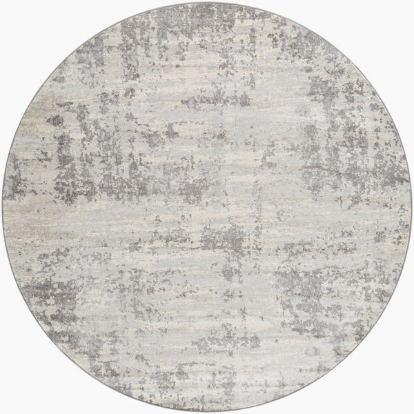 Livabliss Monaco Polypropylene Area Rug Turkish Woven Minimalist Accent for Entryways Bedrooms Silver Gray, Gr 7'10" x 7'10" MOC2311-710RD