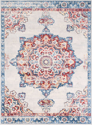 Livabliss Monaco Traditional Pattern Runner Rug Polypropylene Woven Hallway Entryway Accent Blue, Denim 8'10" x 12'4" MOC2319-810123
