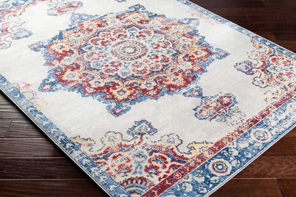 Livabliss Monaco Traditional Pattern Runner Rug Polypropylene Woven Hallway Entryway Accent Blue, Denim 8'10" x 12'4" MOC2319-810123