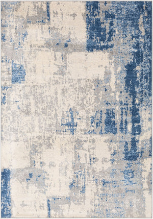 Livabliss Monaco Geometric Polypropylene Accent Rug Mid Century Modern Style for Entryways Navy, Gray 8'10" x 12'4" MOC2324-810123