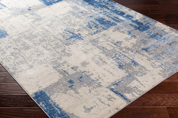 Livabliss Monaco Geometric Polypropylene Accent Rug Mid Century Modern Style for Entryways Navy, Gray 8'10" x 12'4" MOC2324-810123