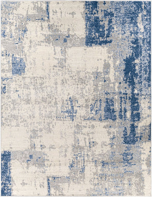 Livabliss Monaco Geometric Polypropylene Accent Rug Mid Century Modern Style for Entryways Navy, Gray 7'10" x 10'2" MOC2324-710103