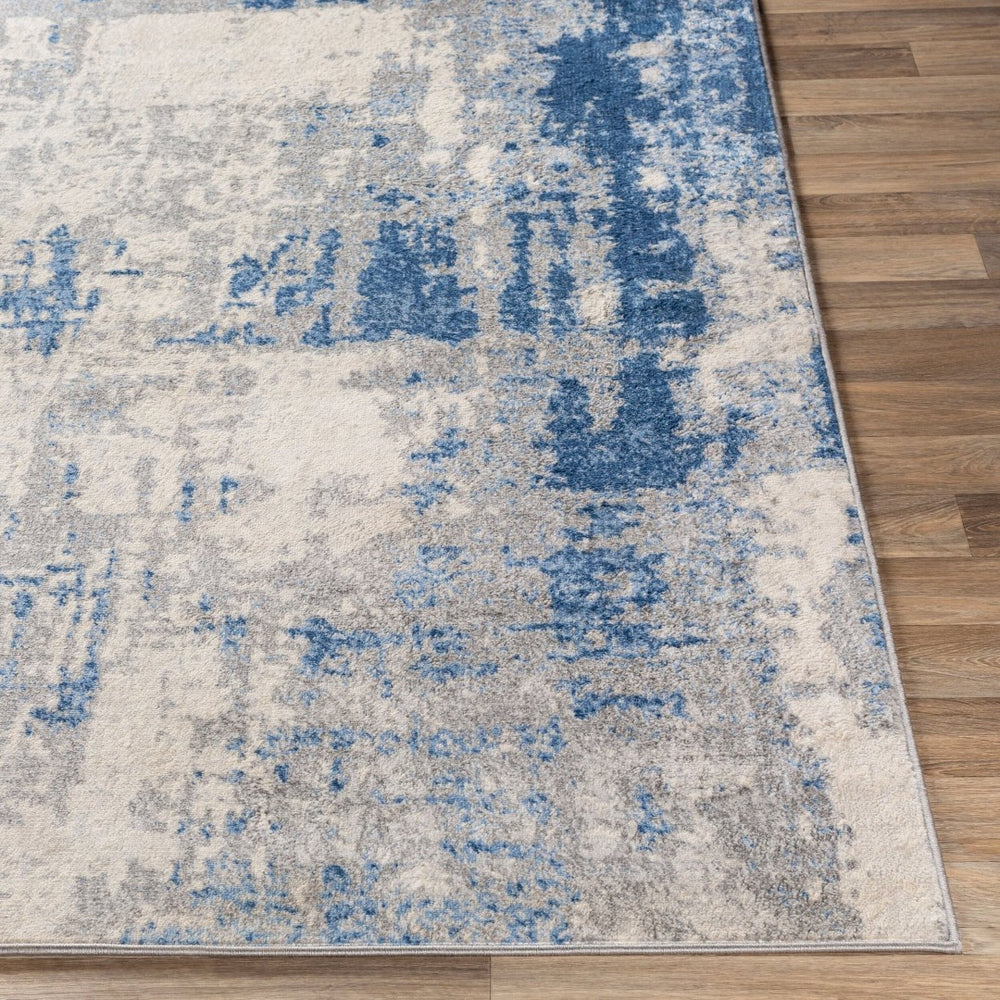 Livabliss Monaco Geometric Polypropylene Accent Rug Mid Century Modern Style for Entryways Navy, Gray 7'10" x 10'2" MOC2324-710103
