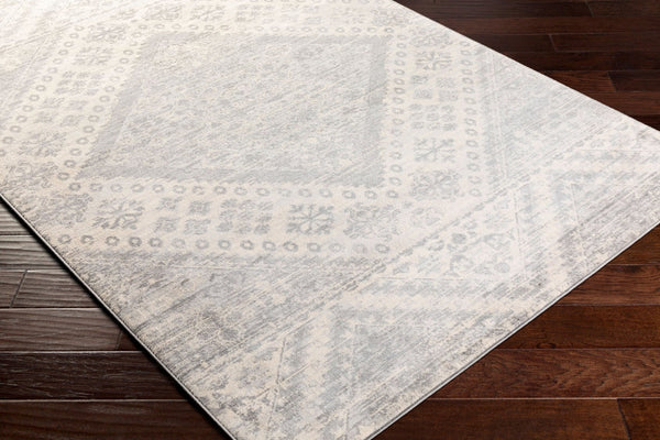 Livabliss Monaco Machine Woven Polypropylene Rug Bohemian Global Geometric Pattern for Entryways Gray, Silver Gr 4'3" x 5'11" MOC2326-43511