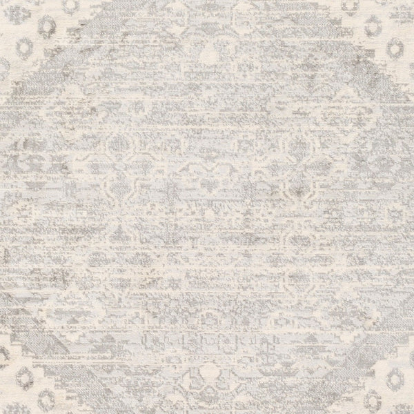 Livabliss Monaco Machine Woven Polypropylene Rug Bohemian Global Geometric Pattern for Entryways Gray, Silver Gr 4'3" x 5'11" MOC2326-43511