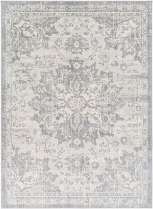Livabliss Monaco Moc-2328 Traditional Medallion Polypropylene Accent Rug for Entryways Silver Gray, Gr 2' x 2'11" MOC2328-23